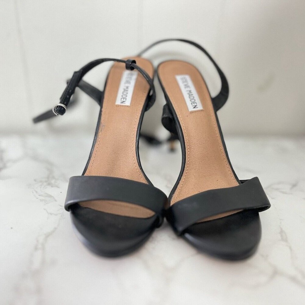 Steve Madden Reno Sandal Women's Black Size 9.5 - Picture 2 of 7